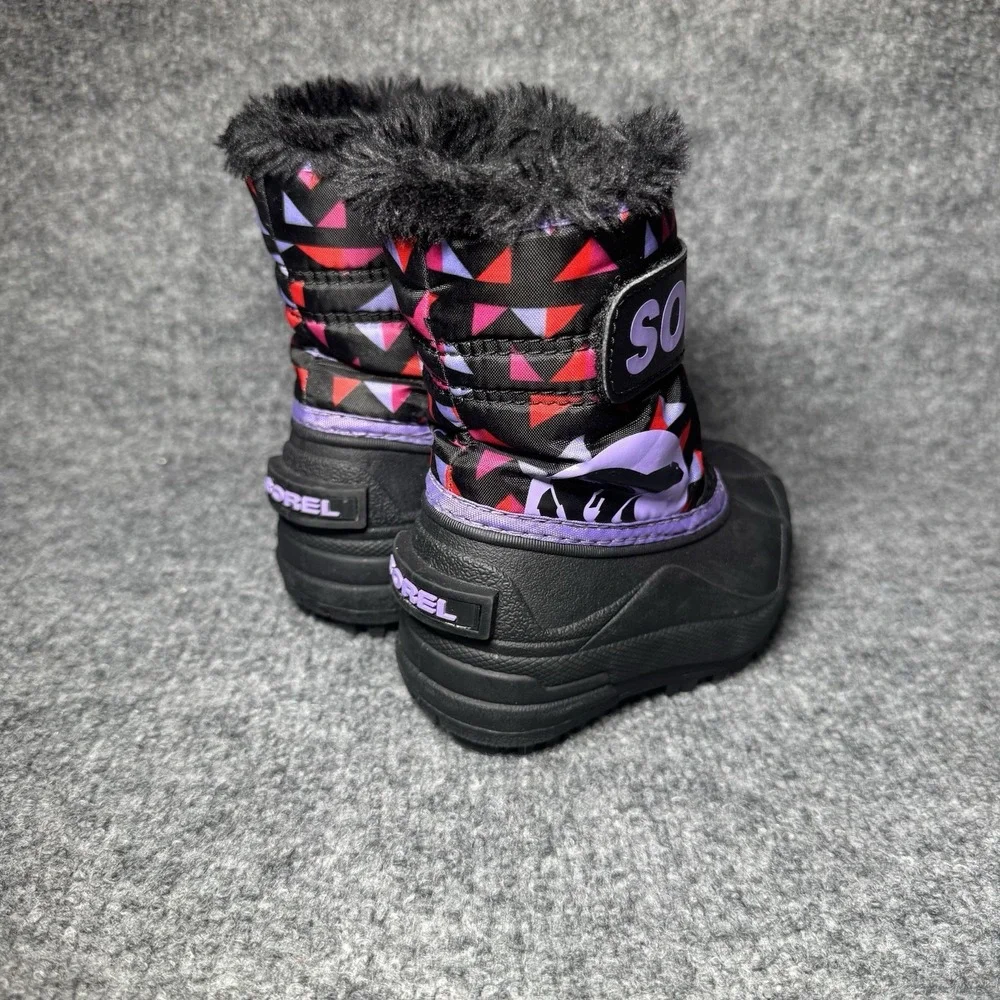 Sorel Snow Commander Girls Snow Boot Size‎ 6 Purple Dahlia/Groovy Pink